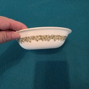 Elegant White and Gold Floral Bowl